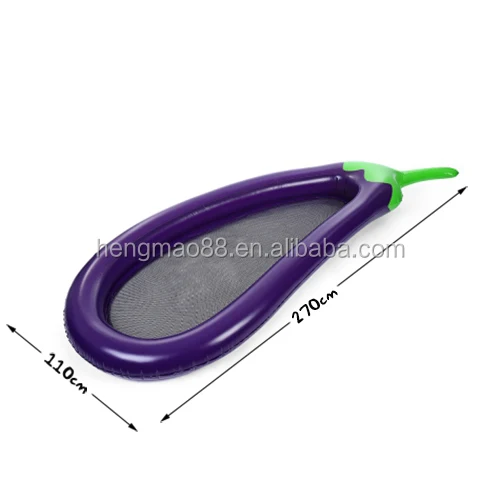 Factory directly Sale Top Quality 270 cm Inflatable eggplant pool float