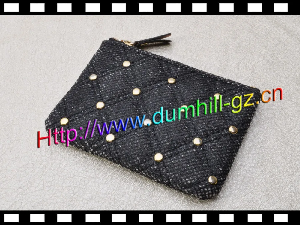 Felt coin purse zip around with key chain