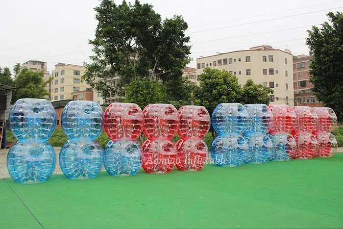 Half Red/ Blue Inflatable Bumper Bubble Soccer Ball With Window
