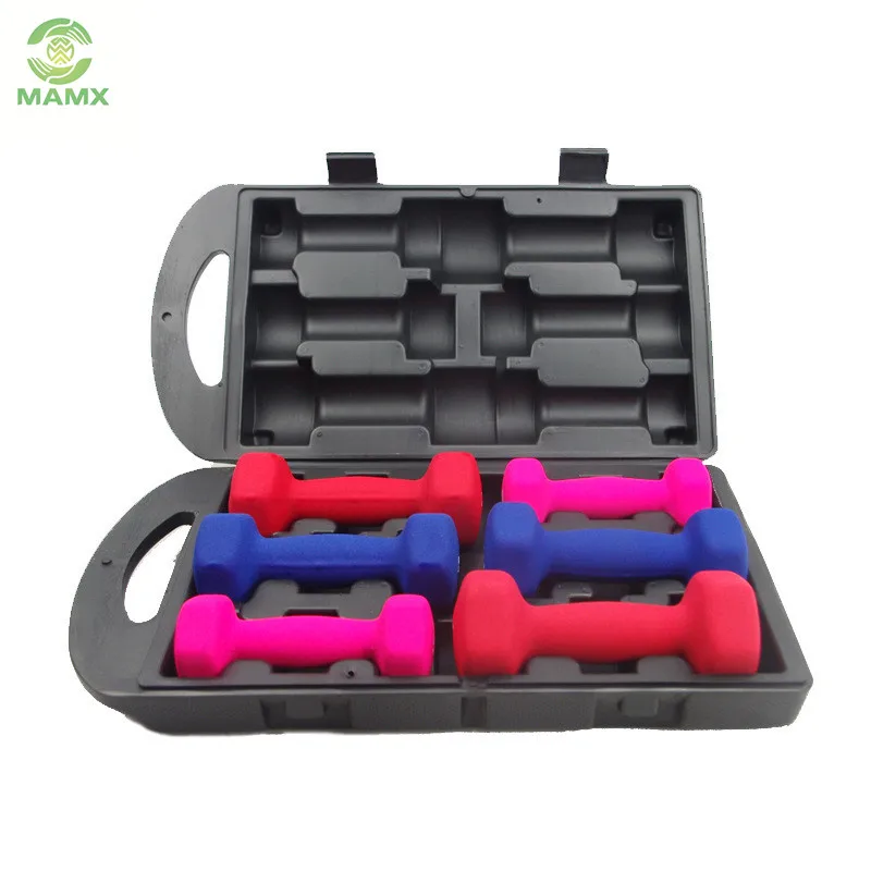 High quality Bodybuilding Exercise Color 10 kg Neoprene Dumbbell set for women bodybuilding