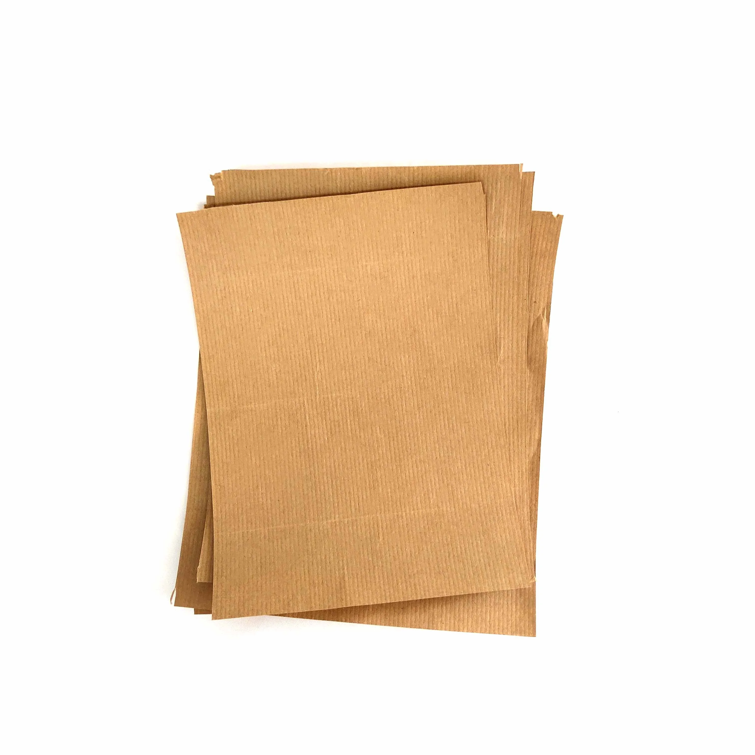 Custom Size Wholesale Factory Stripe Ribbed Brown Kraft Wrapping Paper