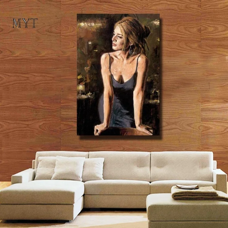 
MYT Nude Sexy Hot Sleepwear Pajamas Girls Wall Canvas Art Photo Oil Painting 
