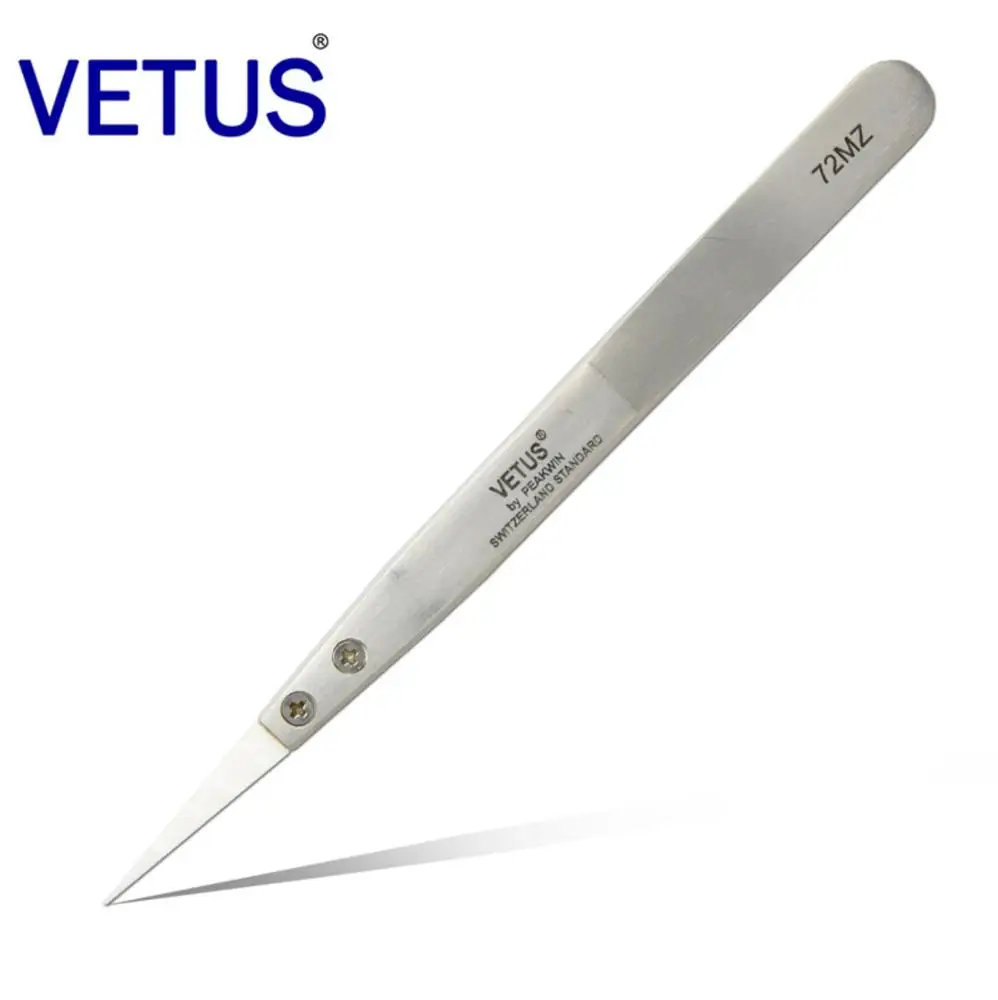 
130mm Heat Insulating Electrically Insulating Vetus 72-MZ Ceramic Tipped Tweezer 