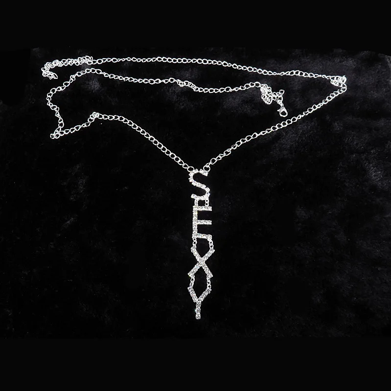 
Sexy pattern rhinestone pendant waist chains G0005 