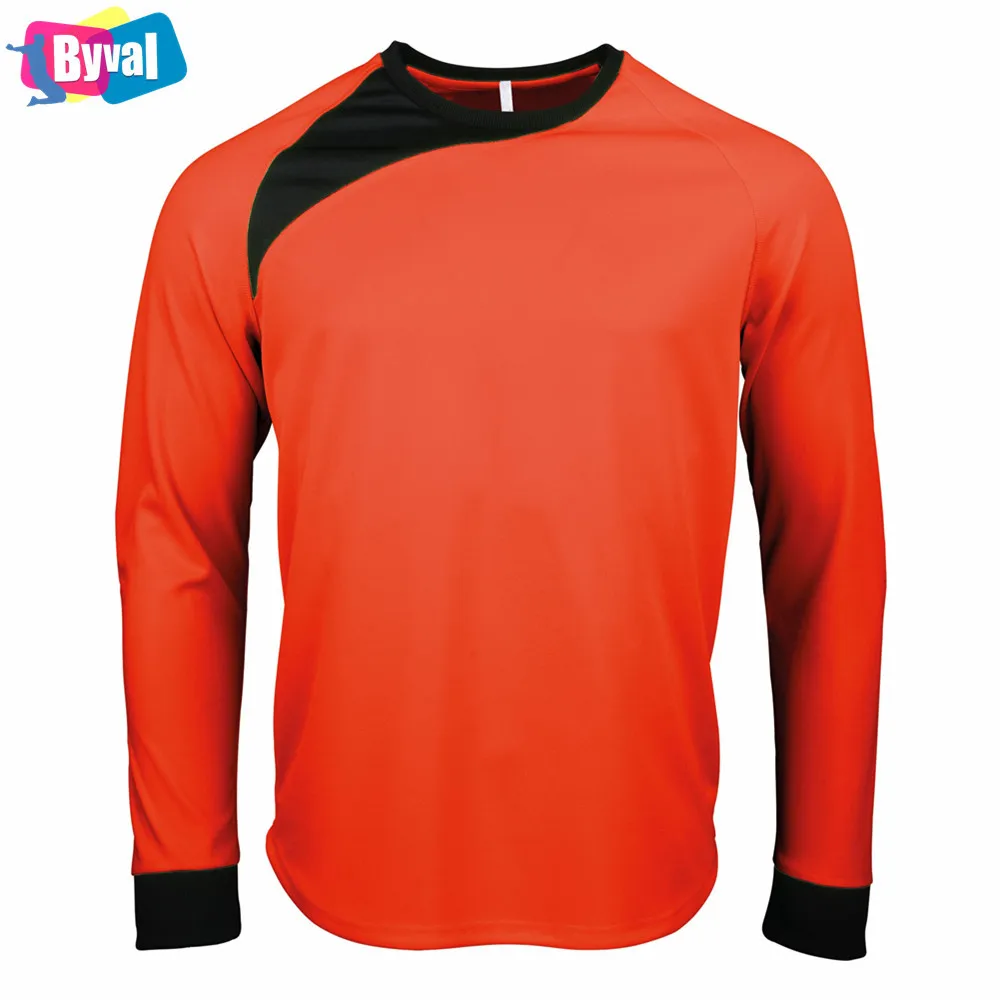 Детское Джерси футбольного голкипера изготовленный на заказ 100% полиэстер с длинным рукавом, Детская рубашка Джерси с возможностью нанесения логотипа по вашему желанию