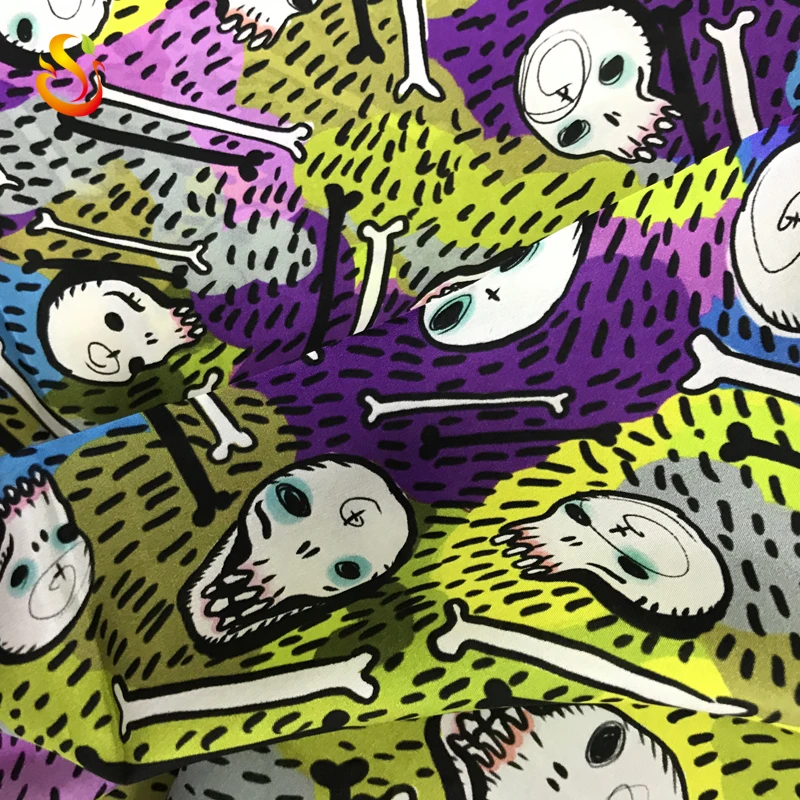 
Custom Print Good Quality Reasonable Price Digital Printing Pure Silk Habotai Fabric 