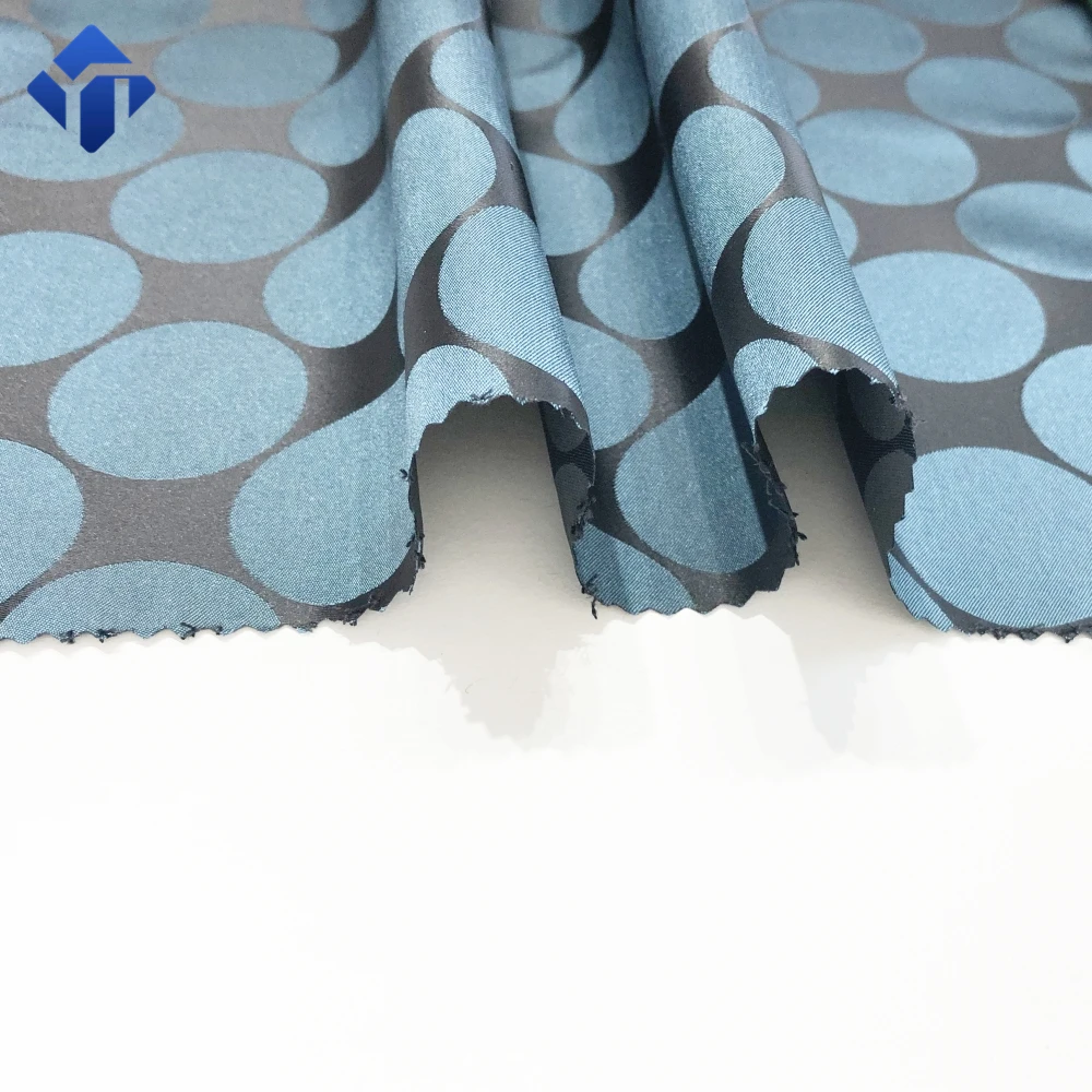 
Big points 100% polyester jacquard fabric dress for women 