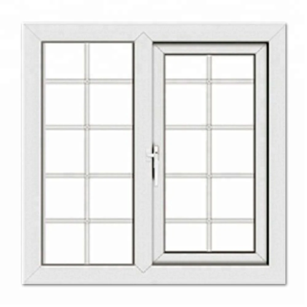 Hot Sale PVC Sliding Glass Window White Building Plastic Window