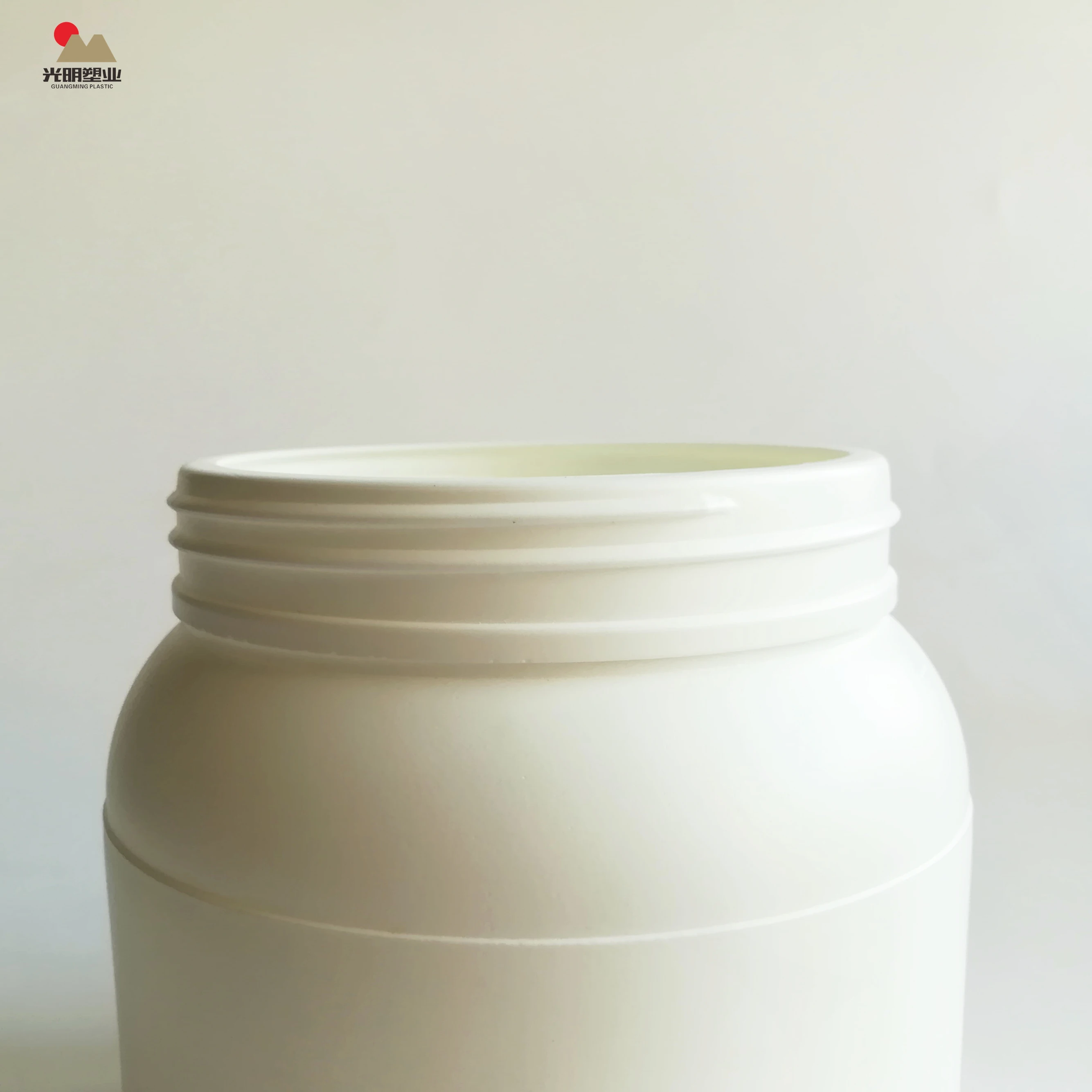 1000ml Food Garde white round HDPE plastic protein powder container