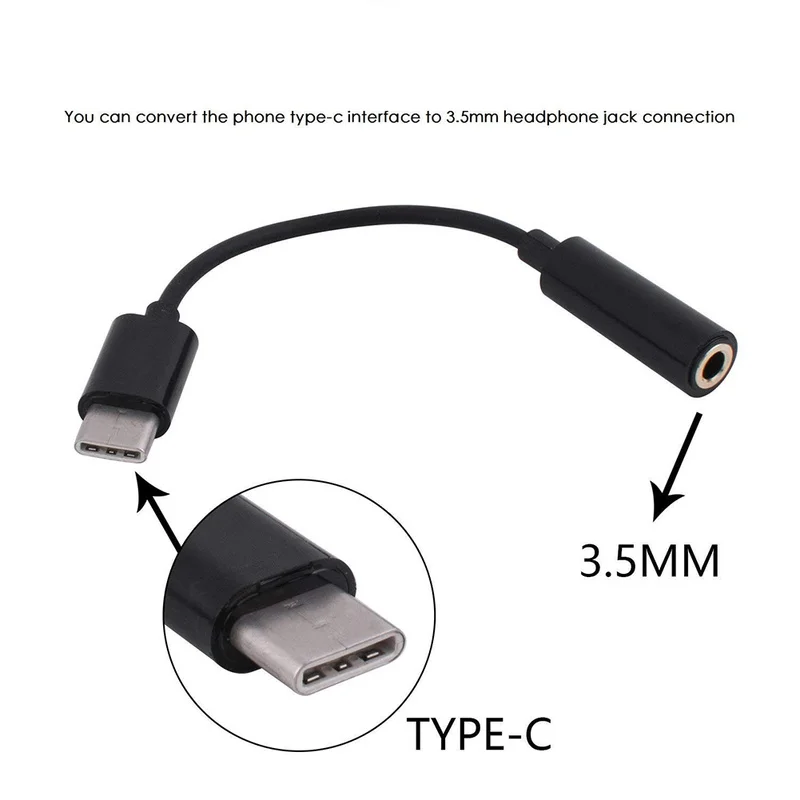 Type-c to 3.5mm DC Audio Cable USB Male to Female Transfer Stereo Transfer Cables Adapter Type c For Mobile Audio Output