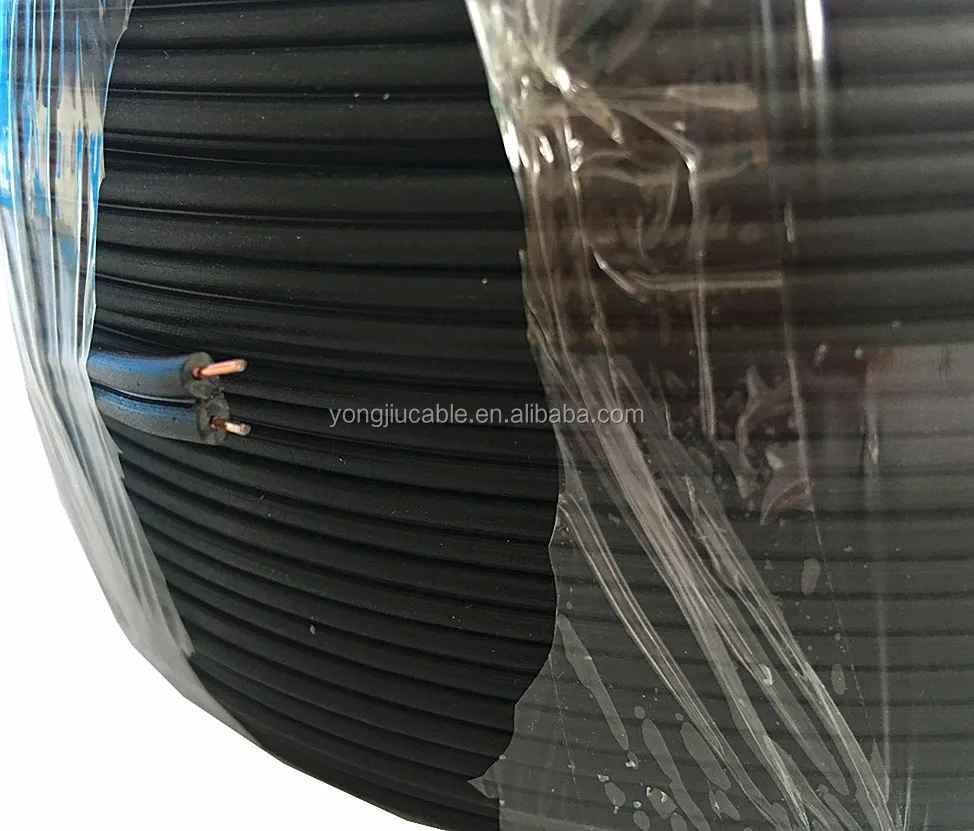 Telephone Drop Wire 2x18awg 100m Per Roll Cat 3 YJ Wire&cabe CN;ZHE Black HDPE CCS and Barecopper PE
