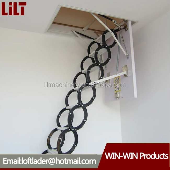 Aluminum Telescopic En131 Folding Hinge Stair Design Indoor Aluminium Ladder add handrail
