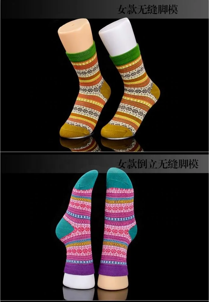 Customized cheap plastic female and male foot mannequin feet for socks display with magnet stand