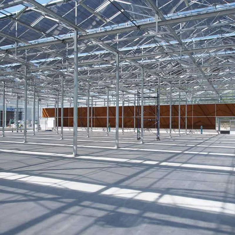
Multi-span double-layer hollow glass cover strawberry greenhouse for sale 
