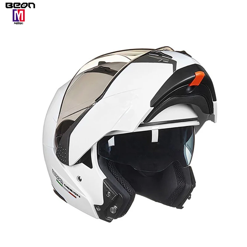 ECE approved Full face Motorcycle helmet Flip up open face moto with dual visors motocicleta capacete