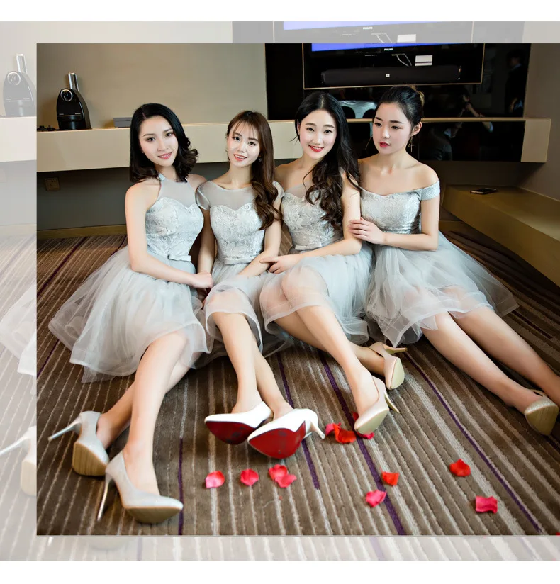 ZHF261, 2018 г., новый дизайн, кружевное короткое платье невесты и подружки невесты