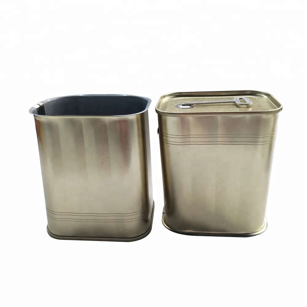food grade key welded pyramidal empty tin cans for canning corned beef 340g