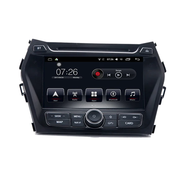 2 din car dvd video radio multimedia system touch screen car dvd player for hyundai santa fe for Maxcruz for ix45 with buttons