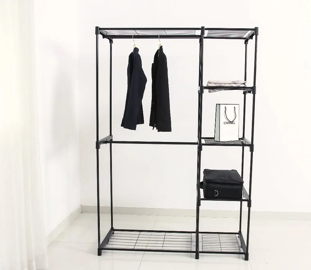 Closet organizer stainless steel cloth drying rack with large capacity for household