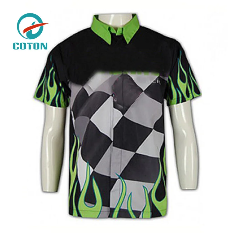 Top quality sublimation 100% polyester dart shirt