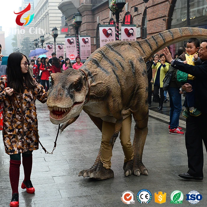 Life Like Robot Walking with Dinosaur Costume T Rex Suit