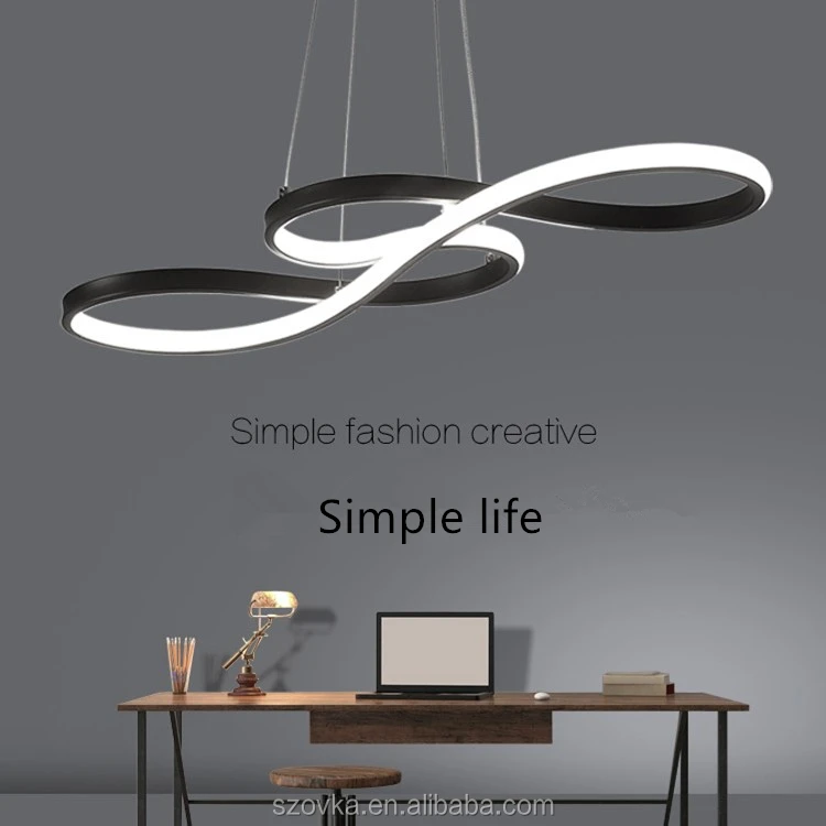 Creative aluminum decorative note hanging lights gold chandeliers