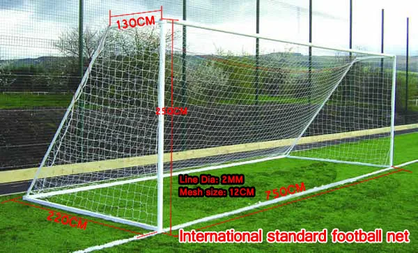 polythene dacron/ polythene fiber net 5 a side/7 a side/stanard football net