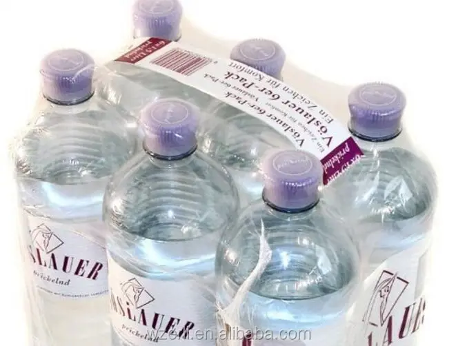 prelaminated adhesive carry handle for bottled mineral water