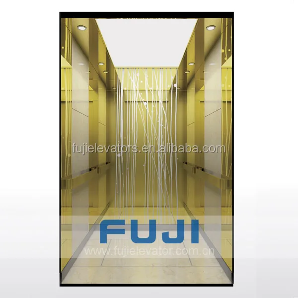  FUJI новый дизайн Титановый зеркальный кабина вилла Лифт небольшой домашний лифт для