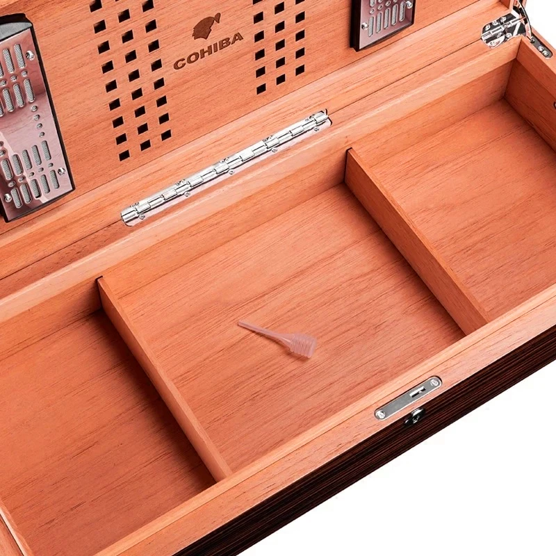 Custom High Glossy Cedar Wooden Cabinet Handmade Cigar Humidor Box