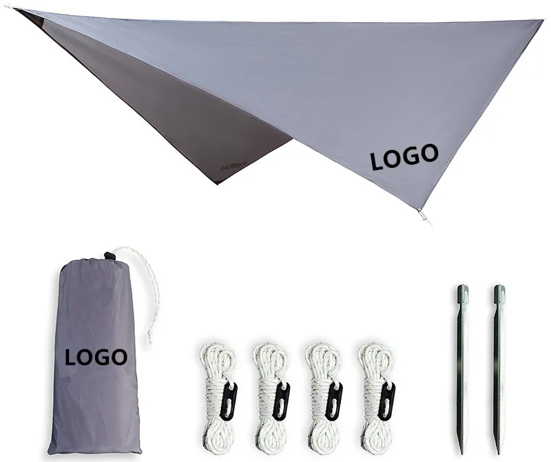 Portable waterproof hammock rain tarp for camping,stakes included