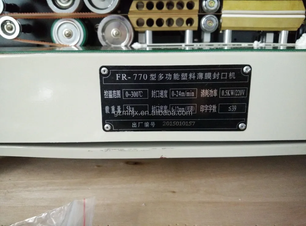 Portable Mini Soild Ink Continuous Horizontal Band Sealing Machine for envelope