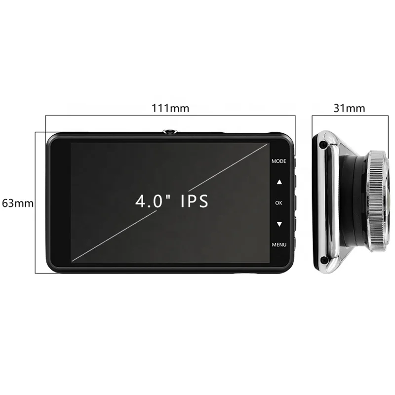Metal body 4 inch touch screen car black box SONY 323 Sensor car dashboard recorder real 1080p car camcorder with Mstar 8328P