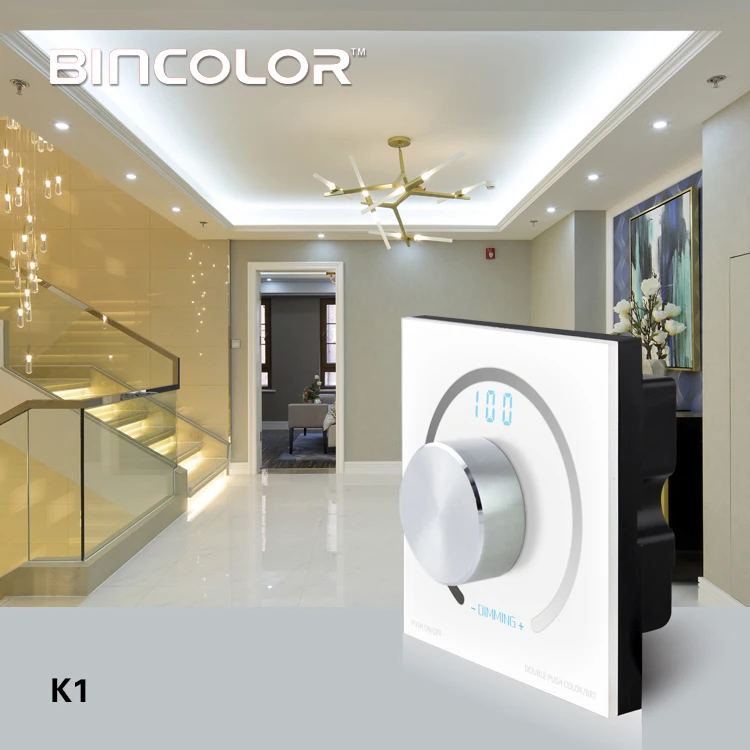 K1 + T1 pantalla digital PWM LED dimmer interruptor luces LED controlador RF remoto dimmer for mirror of hotel bathroom