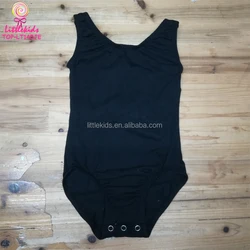 Cotton Spandex Black And White Stripes Children Dance Wear Sleeveless Leotards Classic Tank Gymnastics Leotard