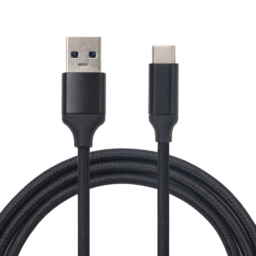 Нейлон Плетеный Тип C данных зарядный кабель Usb для Huawei