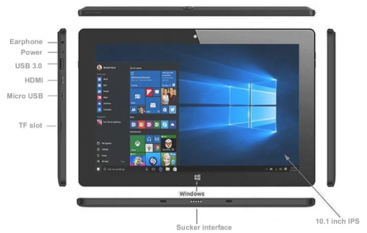 10.1inch Dual USB Support 3G for windows10 Intel z3735G 2GB/32GB