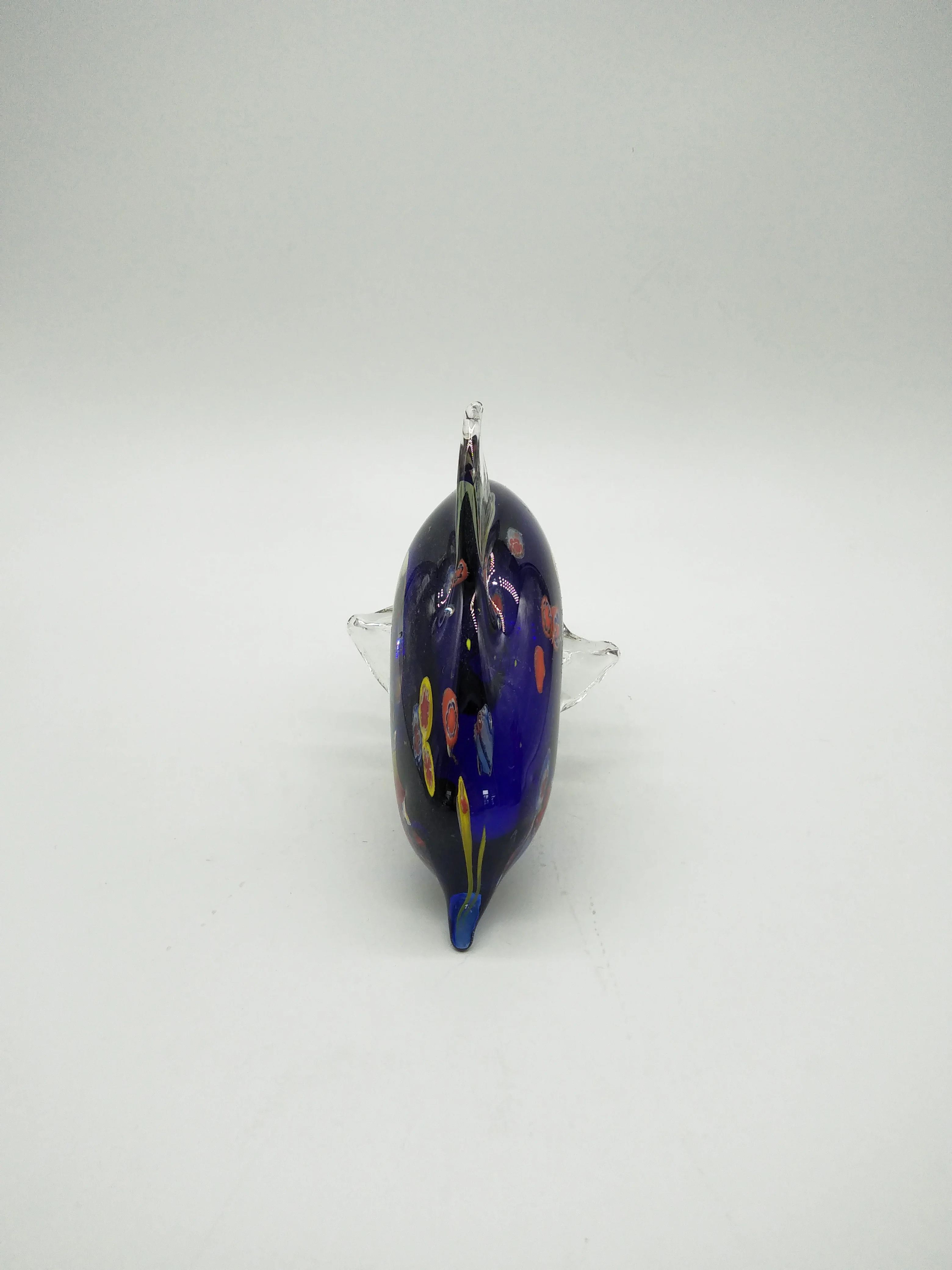 Glass dolphin art figurine  glass animal ornament
