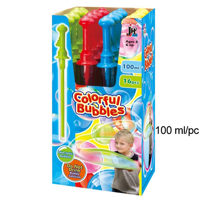 Non-Toxic 100 ml liquid folded  grain bubble stick outspread bubble wand toy for kid