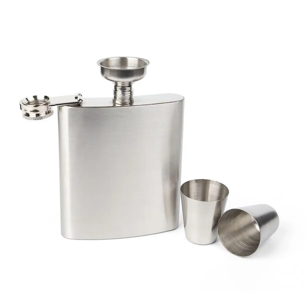 8 Oz 100% Stainless Steel Hip Flask Set With.Bonus