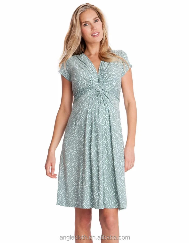 Professional Maternity Factory Knot Front Maternity Dresses Clothing stores