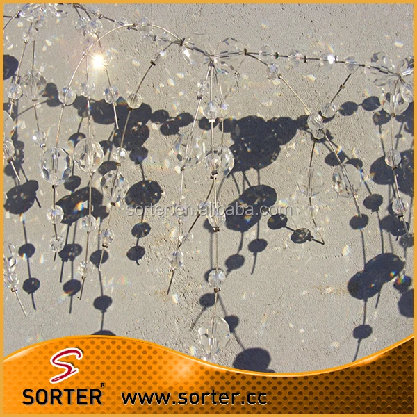 Cheap crystal acrylic beaded garland branches