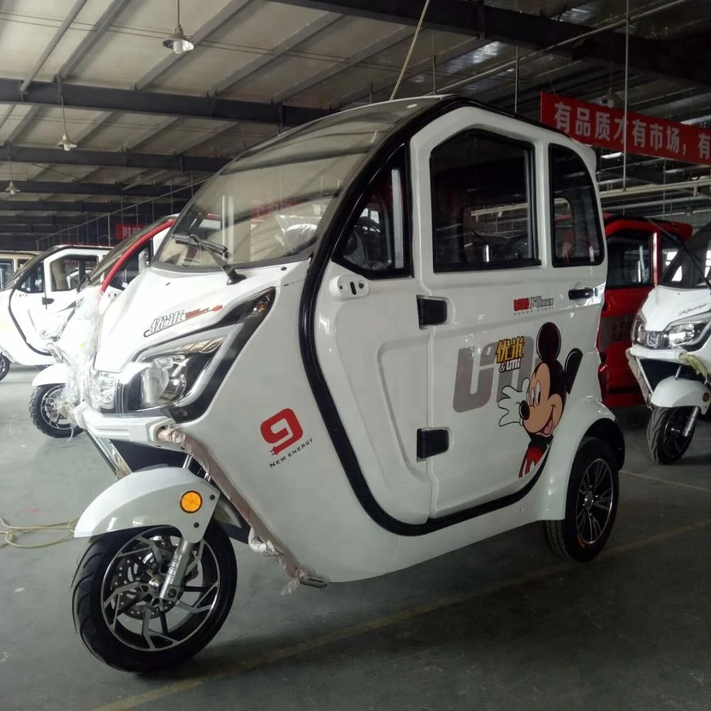 EEC Certified Electric 3 Wheel Full Closed Mobility Scooter With Passenger Seats, Luxury Electric New Energy Automobile Vehicle