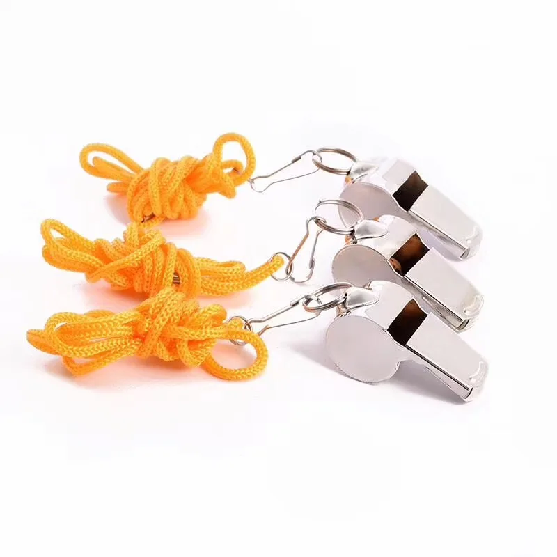 
Wholesale Metal Whistle Policemen Basketball Football Game Whistle Lanyard Promotional Whistle 