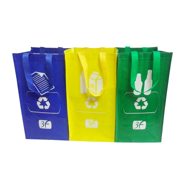 Three pieces PP Woven Garbage Bag Garbage Sorting Bags Garbage Classification