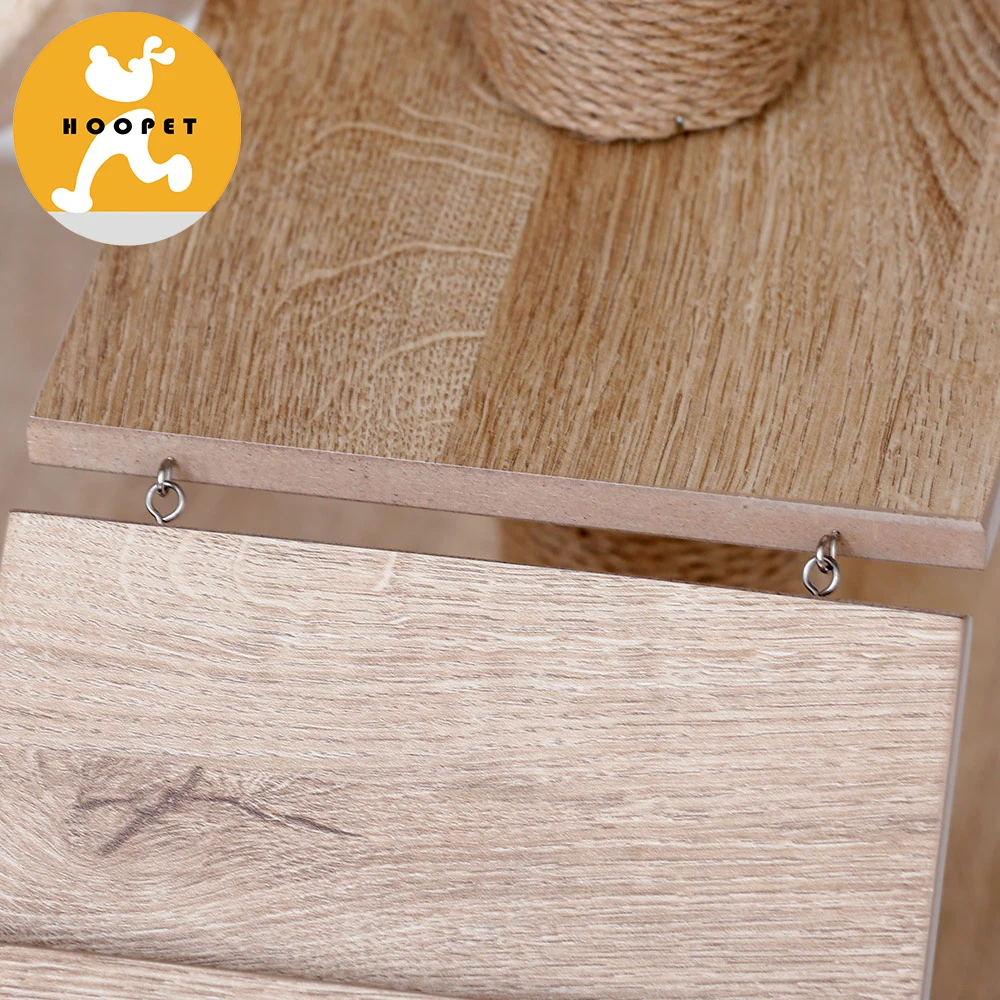 Natural Paradise Cat Furniture Wooden Cat Tree Pet Toys With Hammock