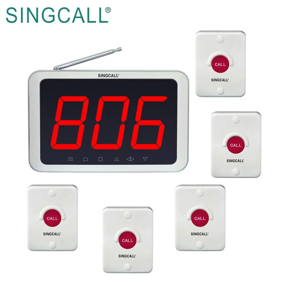  SINGCALL Hospital Emergency Call Bell Display Receiver Wireless Calling