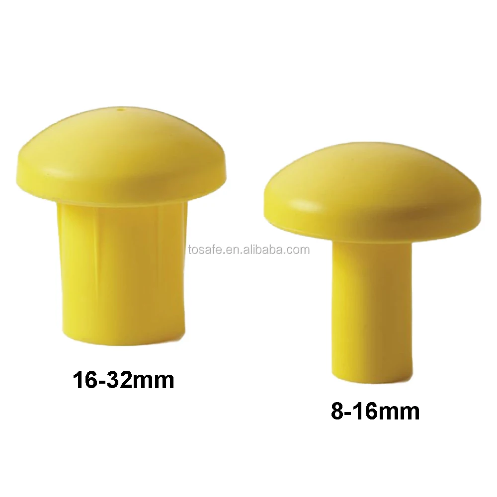 Fall Protection Accessories Fluorescent Yellow Rebar Caps
