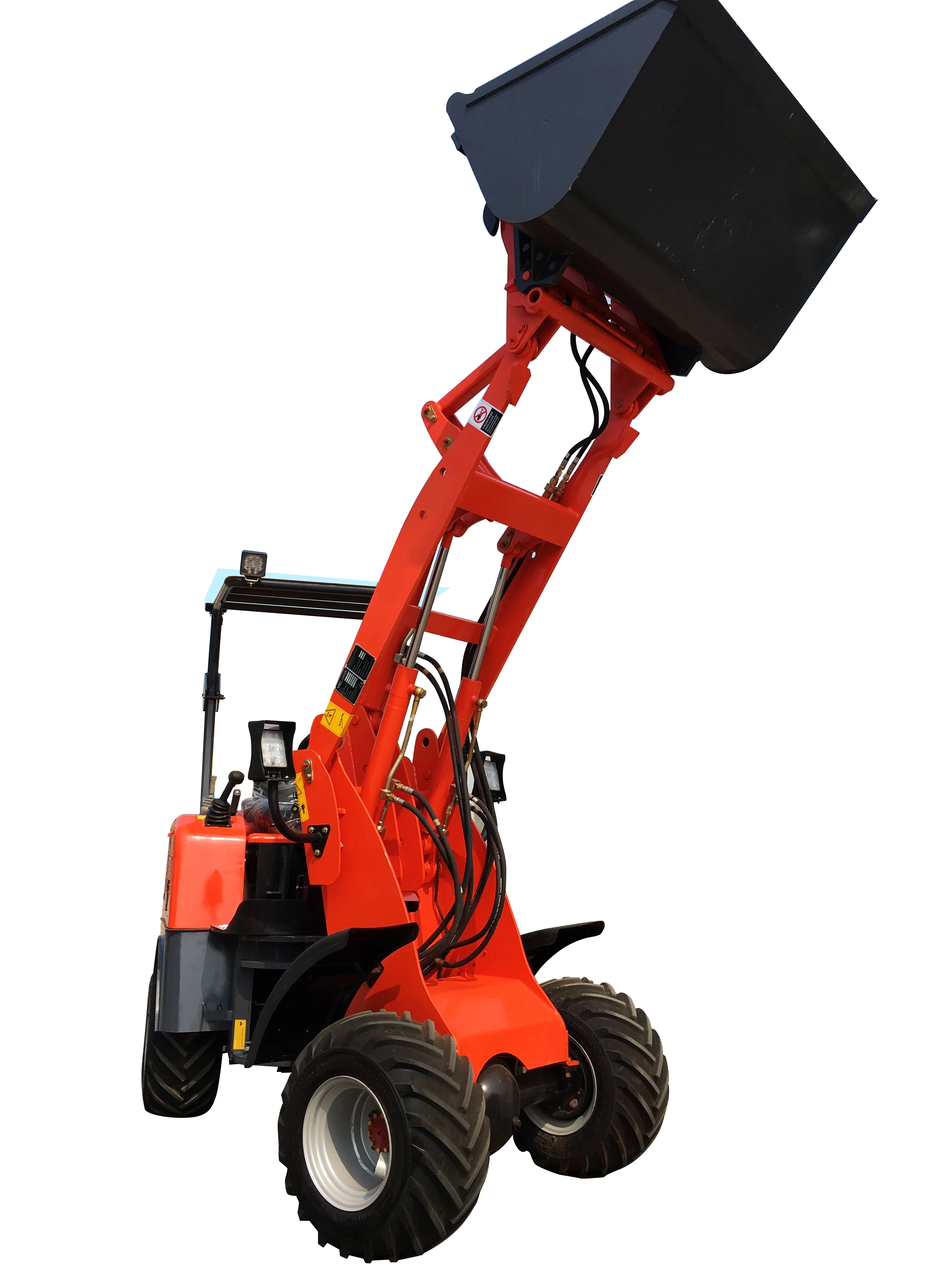 Topsense Super Battery power zero noise elektro mini radlader Four Wheel drive e loader 06