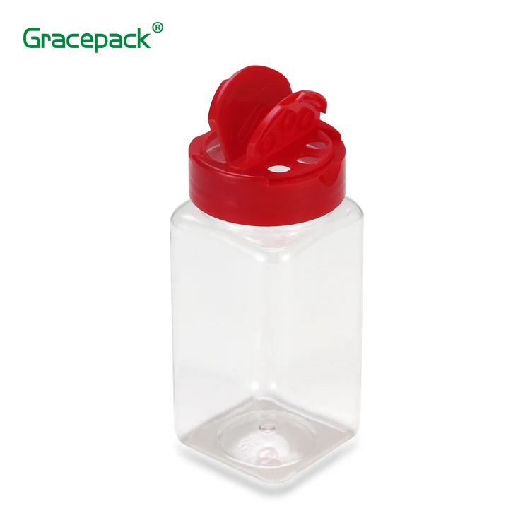 PET Plastic container for packaging pepper seasoning powder  plastic bottle safty food flavoring bottle wholesale spice jar